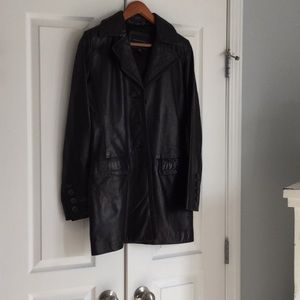 Vintage Banana Republic leather coat